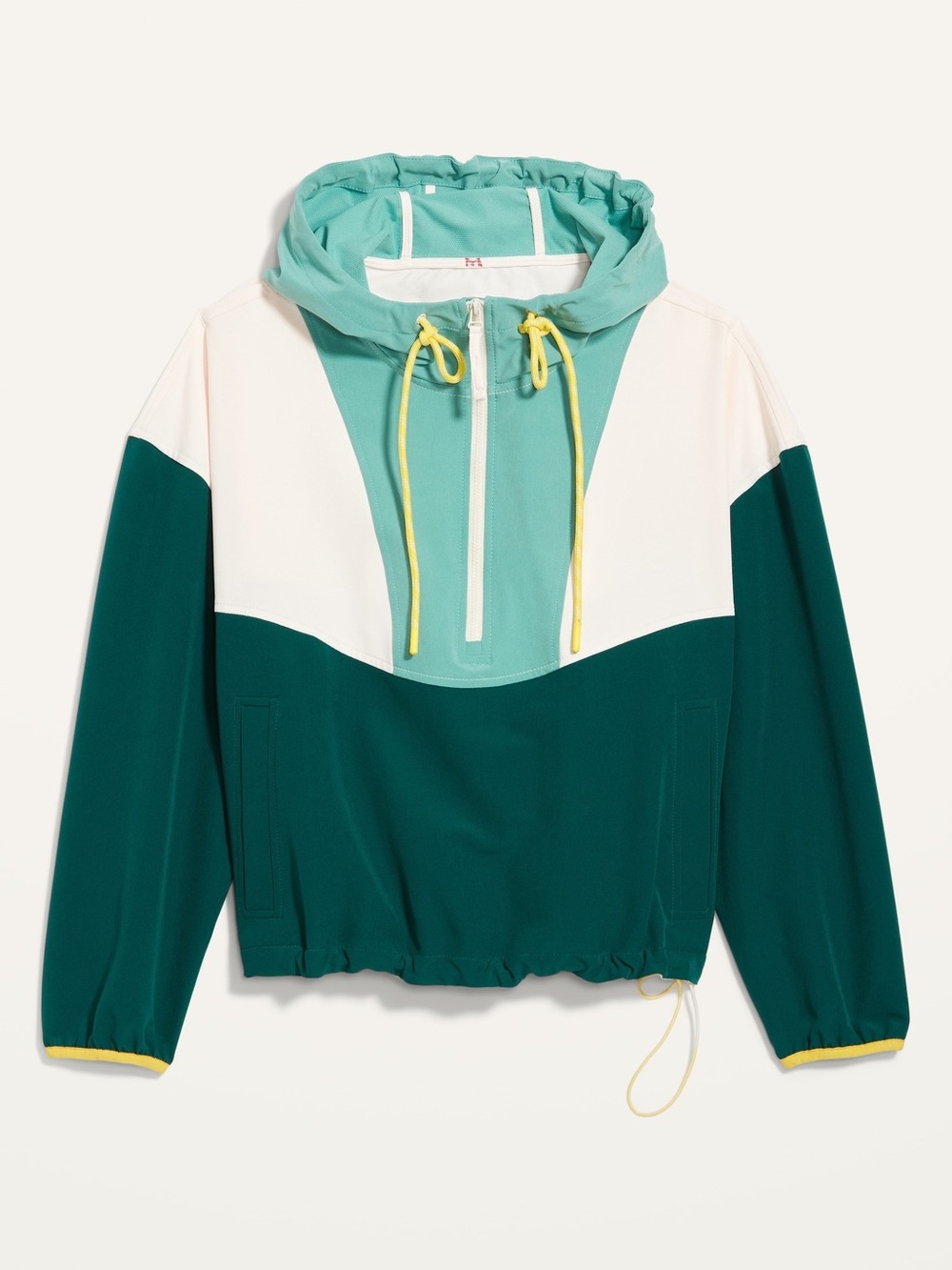 Old Navy Hooded Pullover Jacket - Teal, Mint & Cream